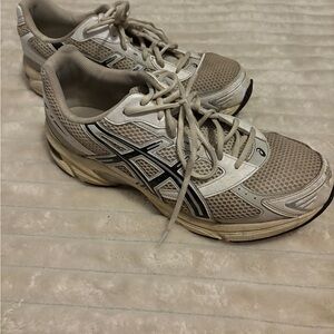 Asics Tan and Black Athletic Sneakers